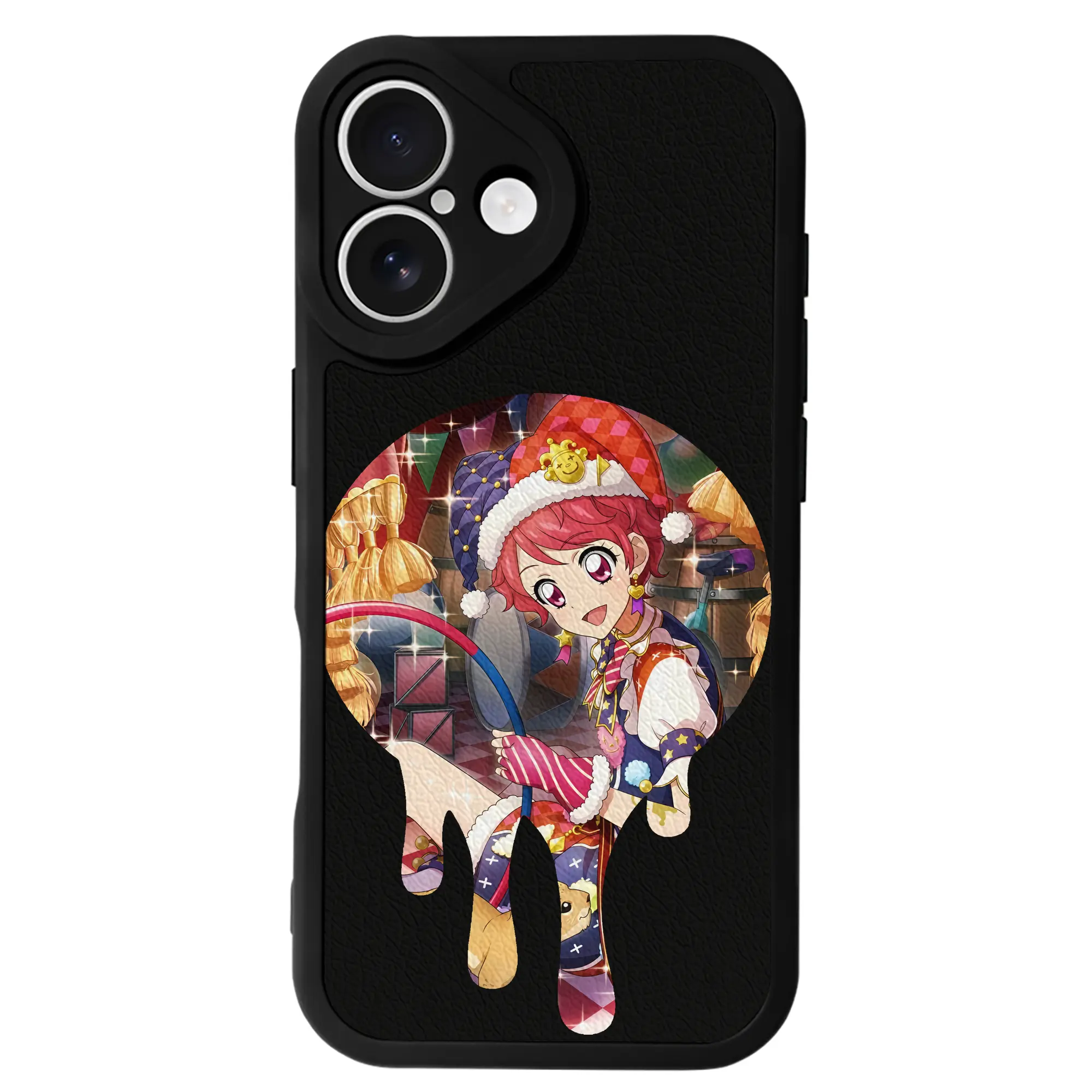 アイカツ グッズ 一ノ瀬 かえで - IPhone 16シリーズ対応 ・ シリコンスマホケース ・ レザー調 ・ 高精度フィット ・ 耐衝撃 ・ ワイヤレス充電対応 ・ 精密カット